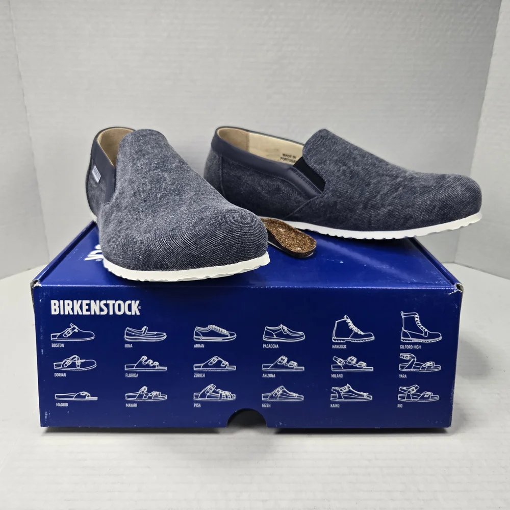 Birkenstock Jenks Unisex Blue Denim Slip-On Loafer Shoes Size EU 41 US W10 M8